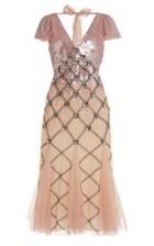 Moda Operandi Temperley London Bow Sequined Chiffon Midi Dress