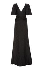 Markarian Exclusive Night Fever Ruched Waist Silk Jacquard Gown