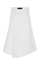 Proenza Schouler Asymmetrical Washed Rigid Denim Skirt