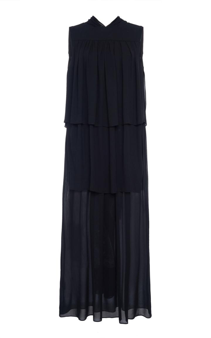 Moda Operandi Prada Tiered Midi Dress Size: 36