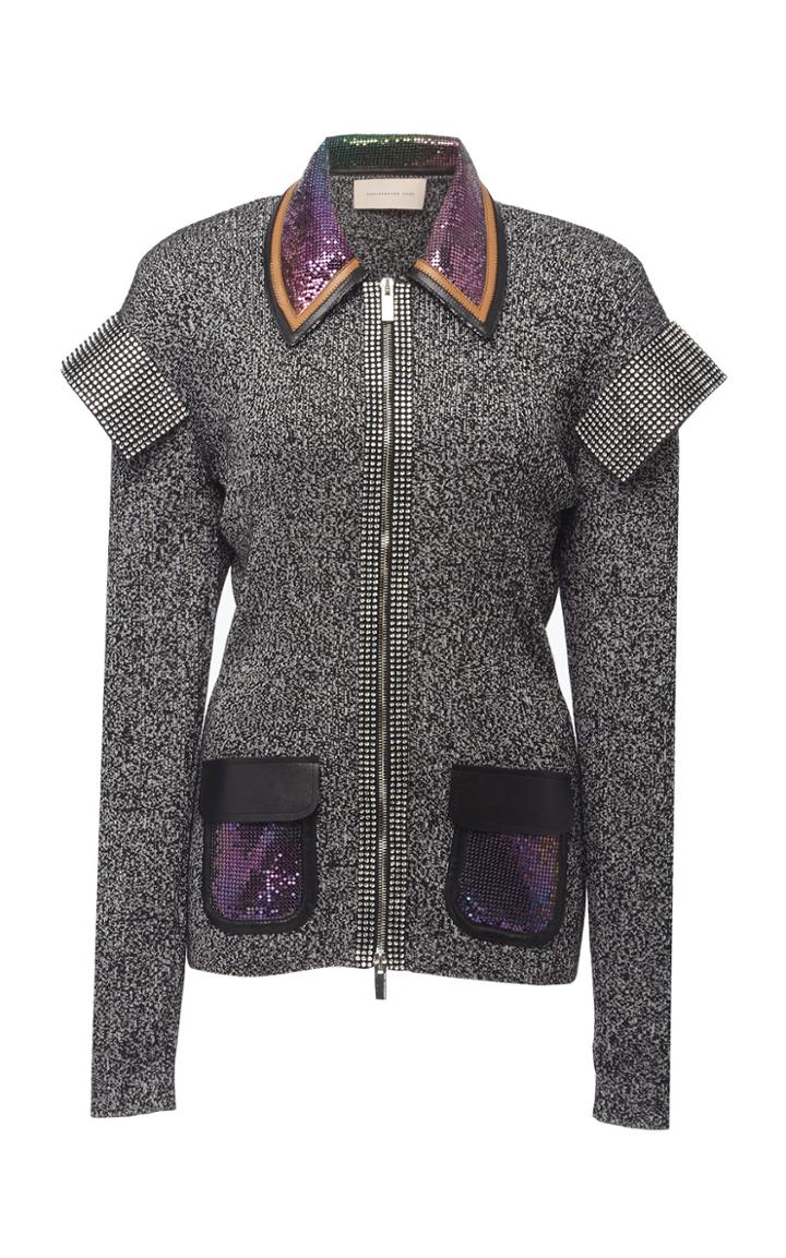 Christopher Kane Metallic Wool Silk Blazer