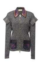 Christopher Kane Metallic Wool Silk Blazer