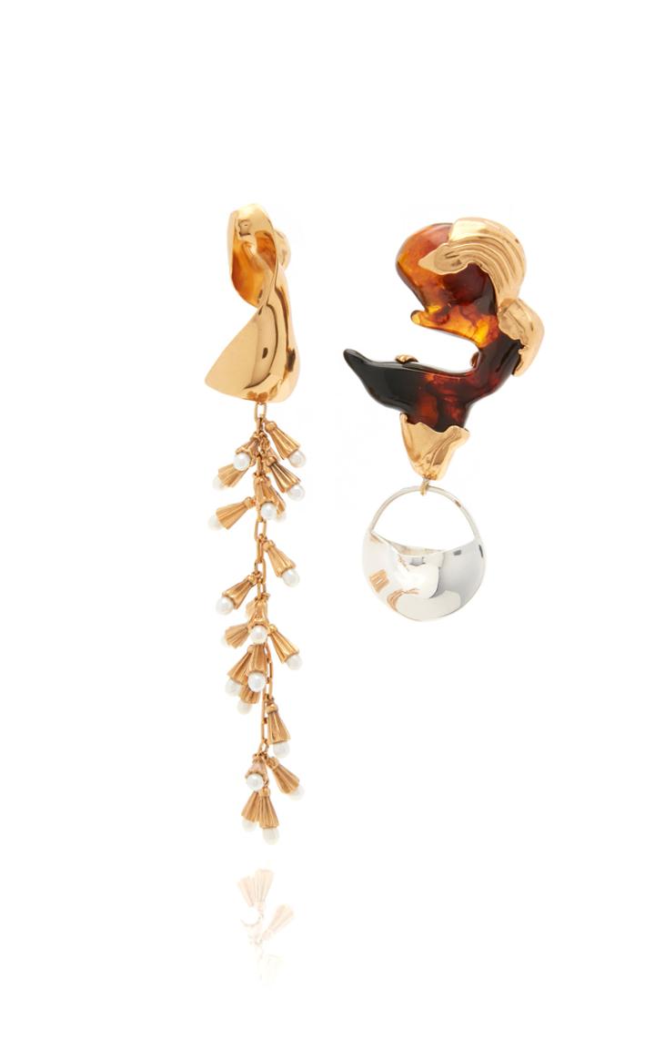 Ellery Leonard Collage Asymmetrical Earrings