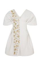 Razan Alazzouni Puff Sleeve Embellished Dress