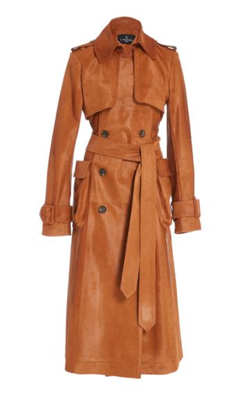 J. Mendel Long Leather Trench Coat