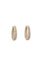 Moda Operandi Jacquie Aiche 14k Yellow Gold Inside Out Oval Mini Hoops