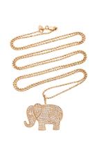 Moda Operandi Sydney Evan 14k Yellow Gold Large Pav Elephant Charm Necklace