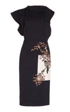 Oscar De La Renta Embellished Ruffled Wool-blend Midi Dress
