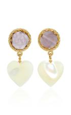 Brinker & Eliza Blair Gold-plated, Pearl And Cat Eye Earrings