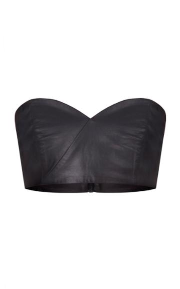 Elenareva Leather Bandeau Top