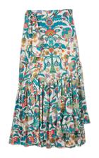 Moda Operandi La Doublej Printed Cotton-blend Wrap Skirt