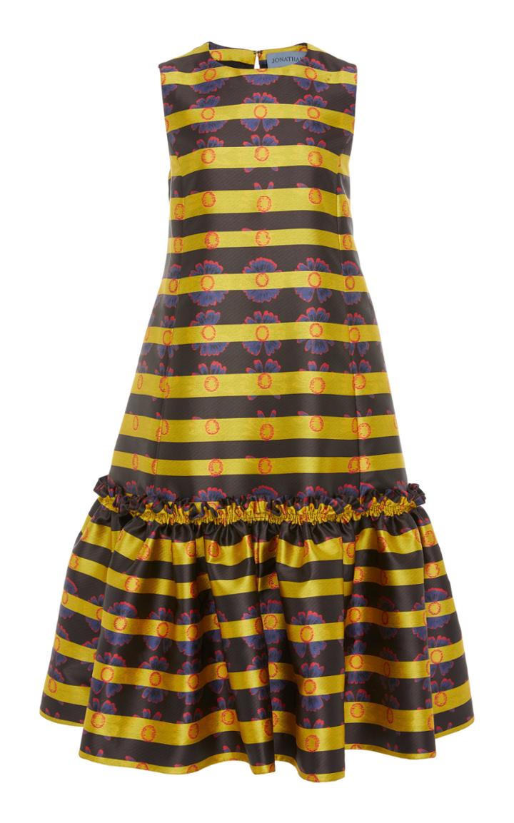 Jonathan Cohen Ikram Ruffle-hem Silk Dress