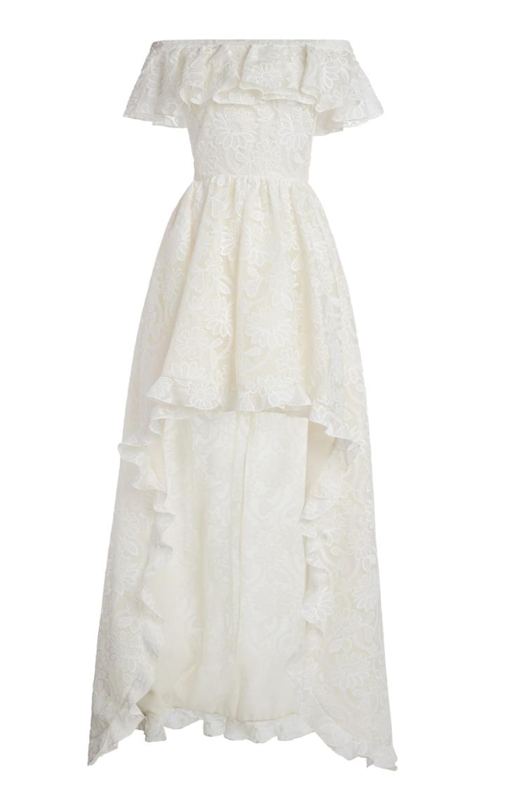 Moda Operandi Giambattista Valli Off-the-shoulder Macram Dress