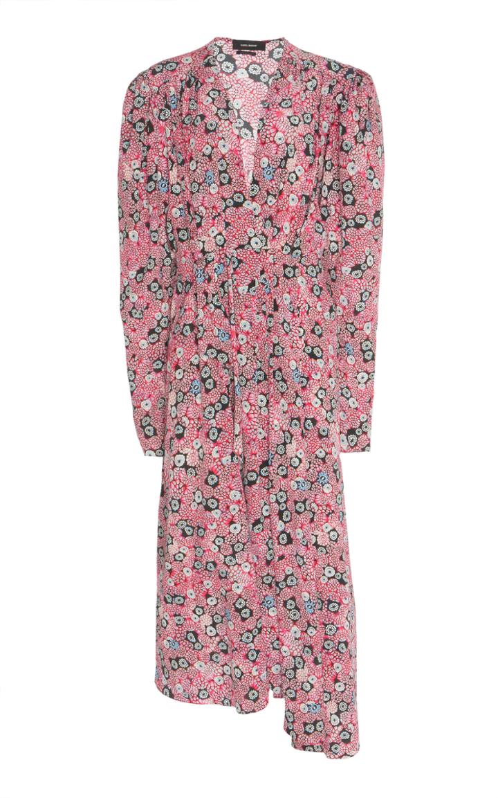 Isabel Marant Blaine High Neck Blouson Sleeve Maxi Dress