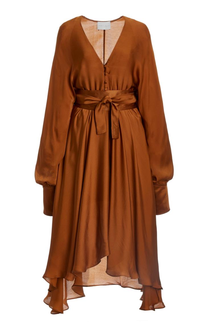 Moda Operandi Arj Iris V-neck Silk Dress
