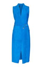 Akris Lamb Suede Wrap Dress