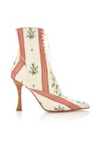 Tabitha Simmons For Brock Collection Lace Up Patterned Booties