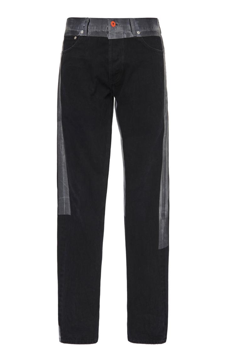 Heron Preston Contrast Panel Straight-leg Jeans