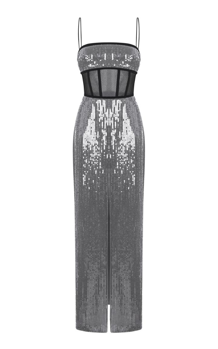 Moda Operandi Rasario Sequined Corset Gown Size: 38