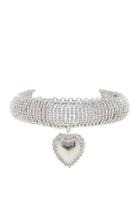 Alessandra Rich Silver-tone And Crystal Choker