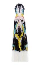 Naeem Khan Crochet Maxi Dress