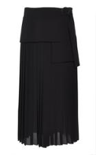 Victoria Victoria Beckham Pleated Crepe Midi Skirt