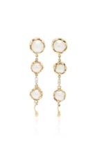 Mahnaz Collection Limited Edition 18k Gold Convertible Day/night Earrings With Pearls And Diamonds By Charles De Temple C. 1970