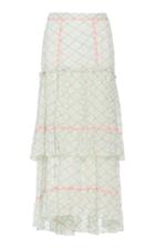 Moda Operandi Loveshackfancy Florita Cotton Floral Maxi Skirt Size: 00