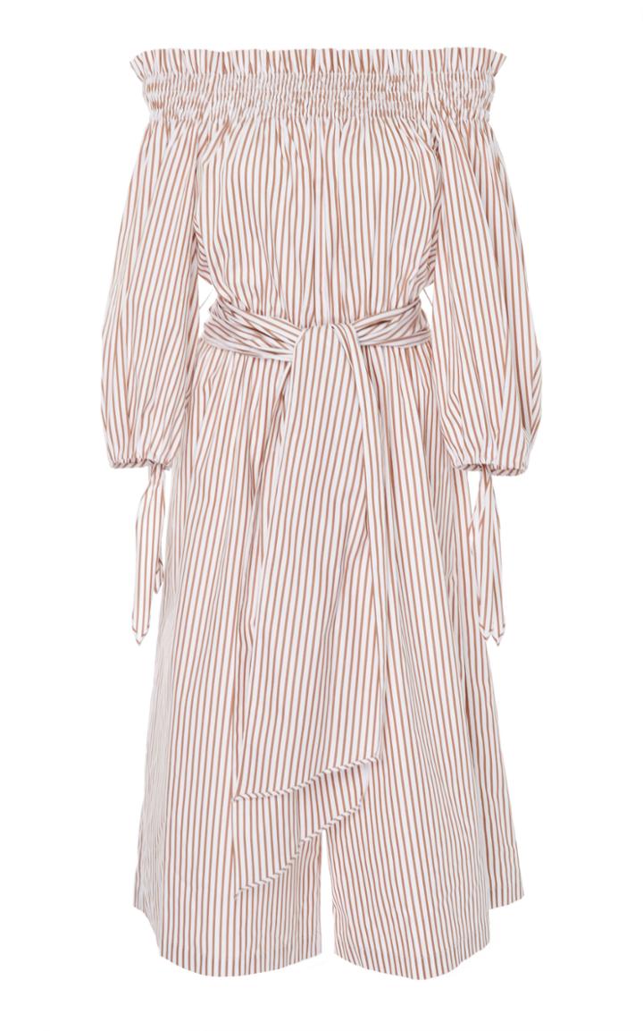 Caroline Constas Lou Off Shoulder Cropped Jumpsuit