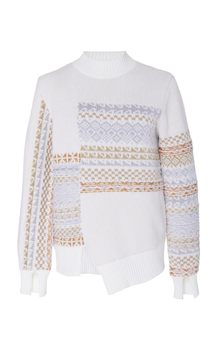 3.1 Phillip Lim Fair Isle Patchwork Turtleneck Sweater