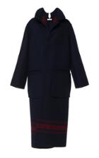 Victoria Beckham Reversible Logo-accented Virgin Wool Coat