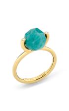 Yael Sonia Fancy Small 18k Gold, Amazonite And Diamond Ring