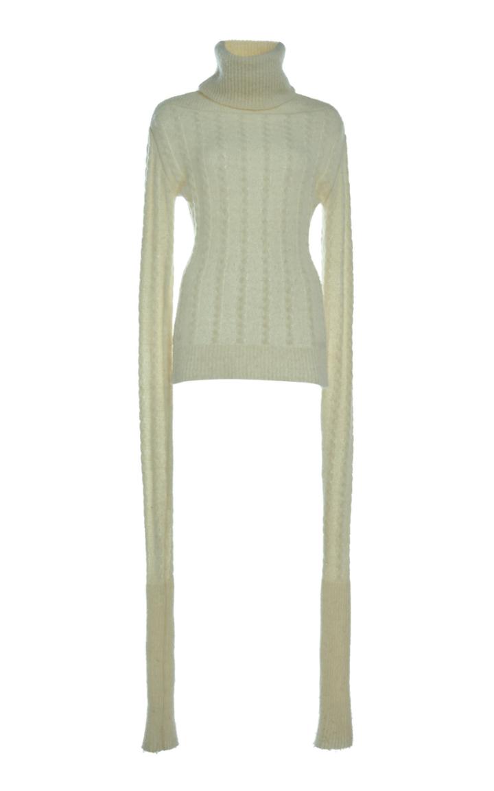 Jacquemus La Maille Sofia Cable-knit Turtleneck Sweater Size: 34