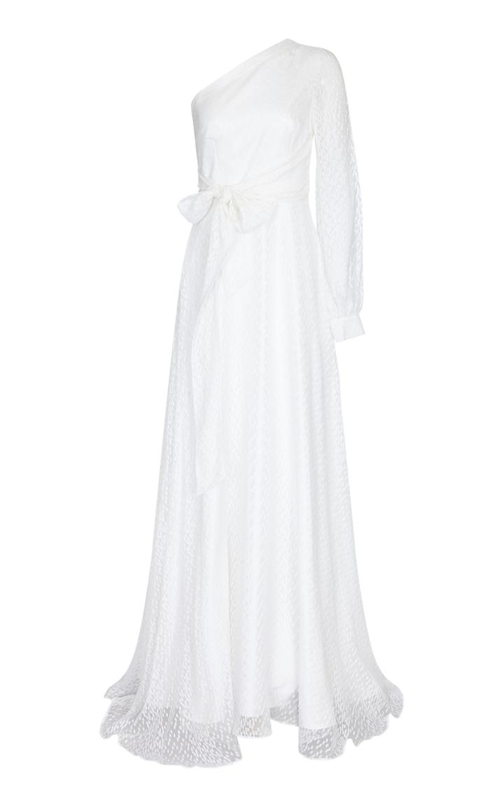 Moda Operandi Safiyaa Valeria Spotted Chiffon Dress Size: 34