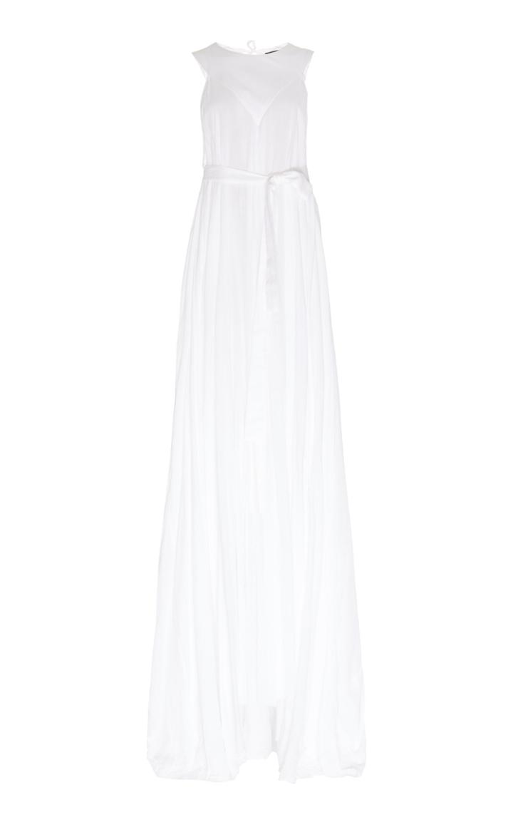 Ann Demeulemeester Belted Cotton And Cashmere-blend Maxi Dress