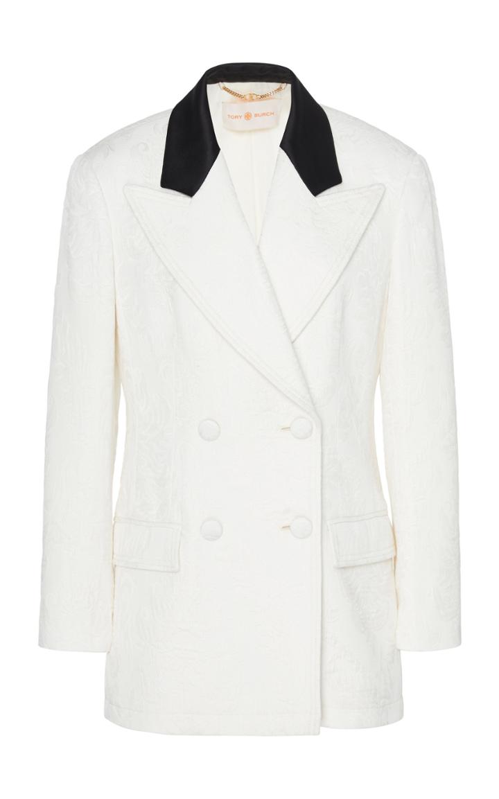 Moda Operandi Tory Burch Two-toned Jacquard Blazer Size: 00