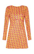 Rachel Gilbert Emory Herringbone-patterned Sequined Crepe Dress