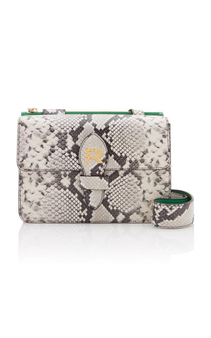 Rochas Embossed Double Zip Bag