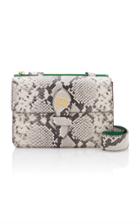 Rochas Embossed Double Zip Bag