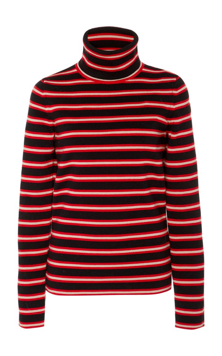 Moncler Genius Striped Stretch-wool Turtleneck Sweater