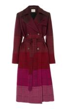 Mary Katrantzou Degrad Prince Of Wales Wool-blend Trench Coat