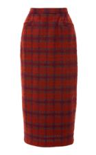 Anna Sui Brushed Tartan Skirt