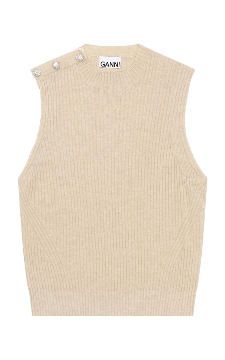 Moda Operandi Ganni Wool Blend Knitted Vest