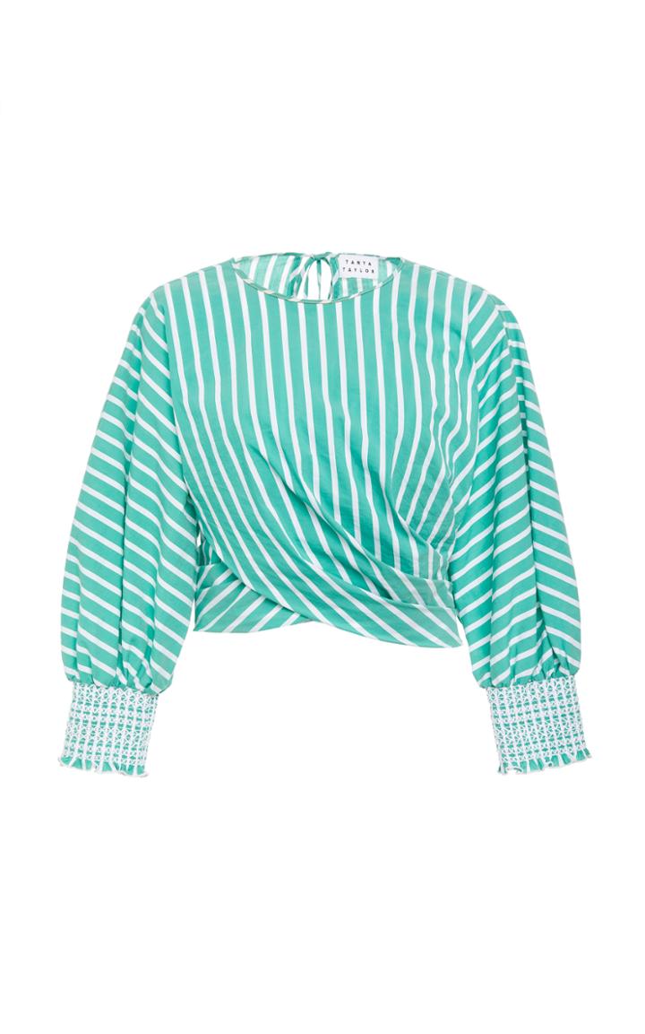 Tanya Taylor Stripe Chimoa Twist Top