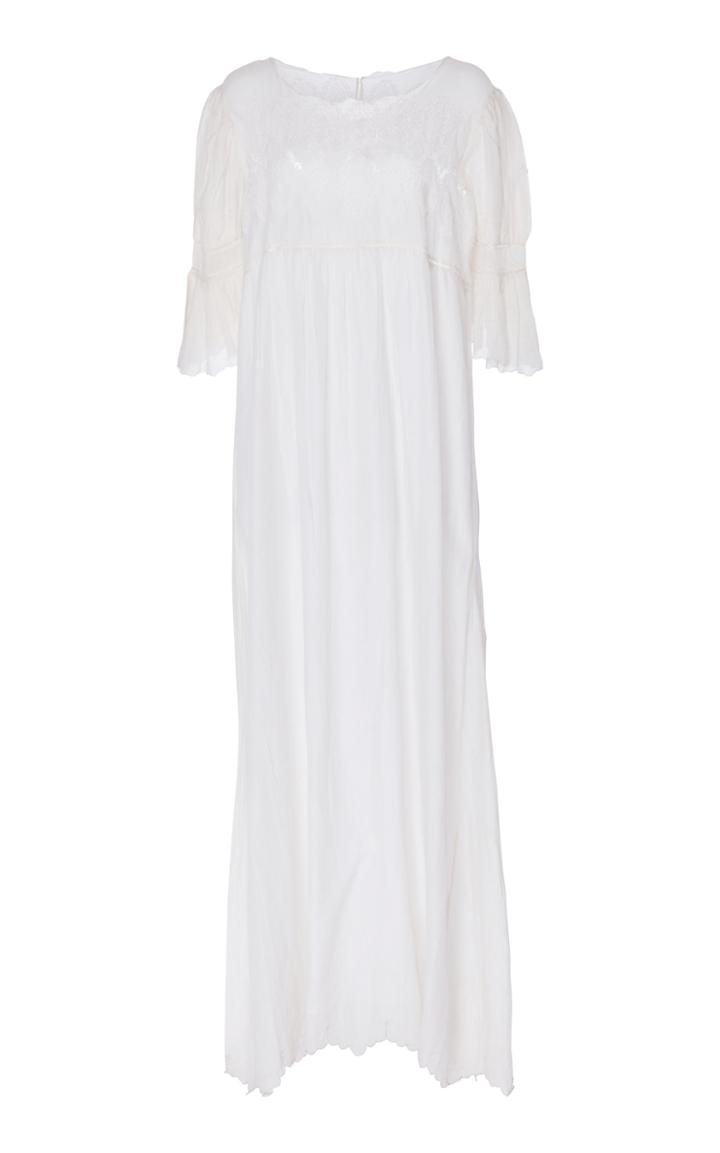 Thierry Colson Tita Lace Cotton Blend Maxi Dress