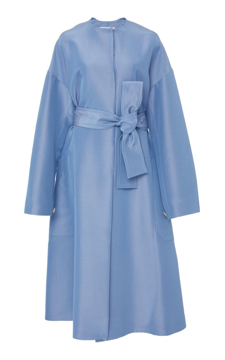 Cyclas Cotton Silk-blend Collarless Coat