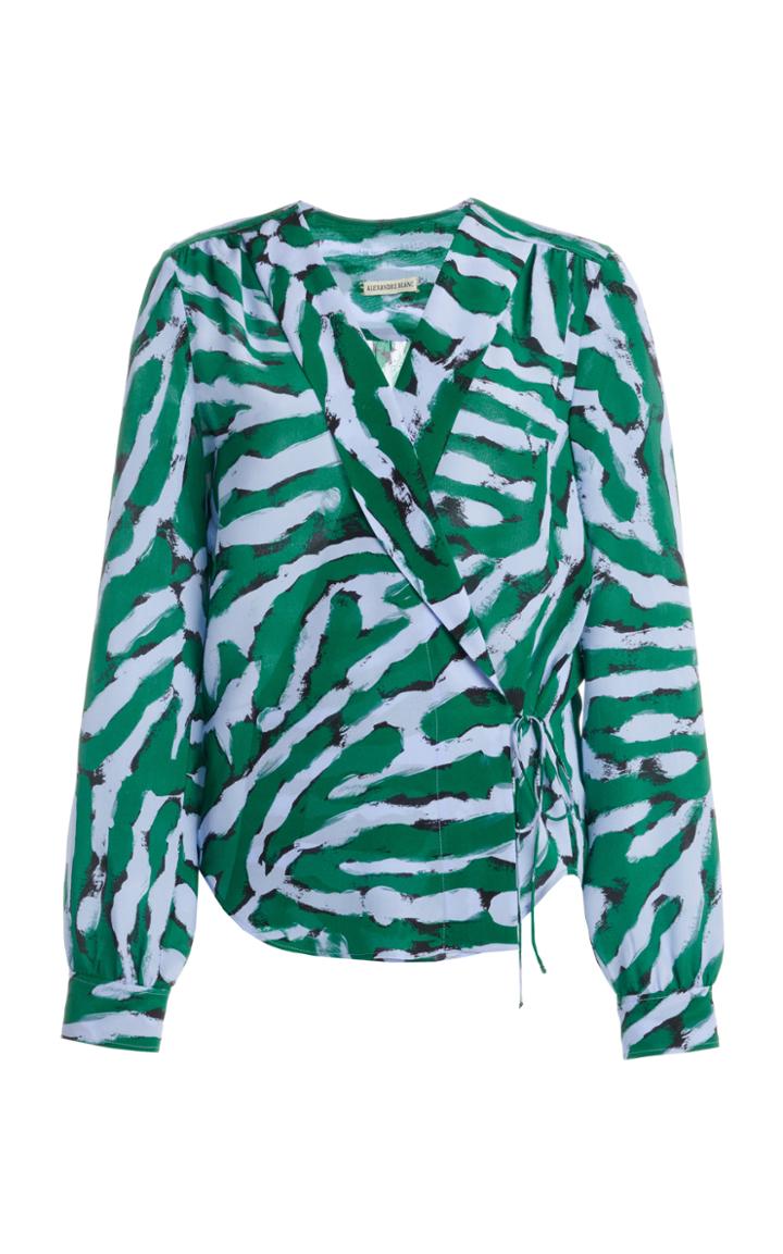 Moda Operandi Alexandre Blanc Hide Heart Silk Blouse