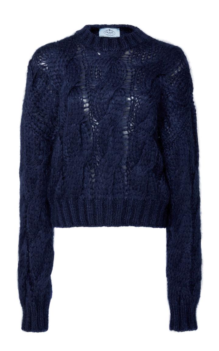Prada Cable-knit Mohair Sweater