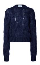 Prada Cable-knit Mohair Sweater