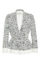 Carolina Herrera Splatter Print Peplum Jacket